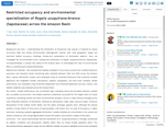 Restricted occupancy and environmental specialization of Ragala ucuquirana-branca (Sapotaceae) across the Amazon Basin