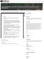 Species recognition in herbaria and standing trees using an accessible portable spectrometer