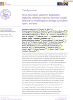 Next-generation specimen digitization: capturing reflectance spectra from the worlds herbaria for modeling plant biology across time, space, and taxa
